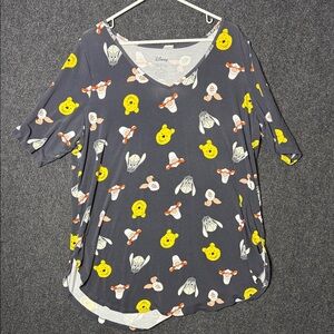 Disney Women's Charcoal Sleep Top with Character Print 3